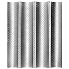 JIEHIN 4 baguettebakformar, 38 x 33 cm baguetteplåt non-stick, baguettebakplåt, brödform, baguetteform, brödbakning för 4 baguetter, bröd bakning tillbehör