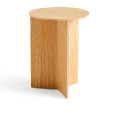 HAY - Slit Table Wood Round High Oak - Sofaborde - Træ farvet - Træ