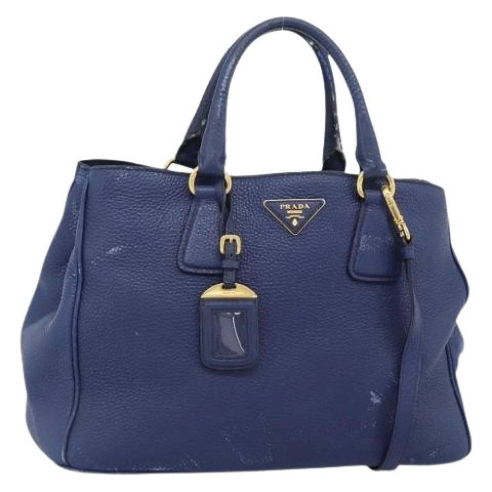 Prada Vintage Pre-owned Vintage Håndtaske - Vintage - Dame - Blå - ONE SIZE - Uld