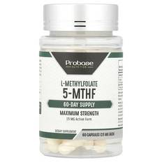 Probase Nutrition  L-Methylfolate 5-MTHF  15 mg  60 Capsules