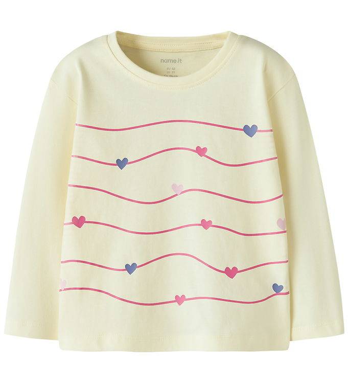 Name It Bluse - NmfVeen - Pear Sorbet/Fun Stripe - Name It - 2 år (92) - Bluse