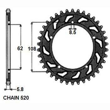 SUNSTAR 1-3100-42 Tandhjul