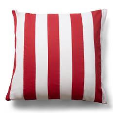 Örngott i 100% mjuk och lyxig bomullssatin - 60x63 cm - Rött och vitt - Nordic Stripe örngott från By Night - Röd (60x63 cm)