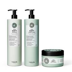 Maria Nila True Soft Shampoo + Conditioner 1000ml & Masque 250ml