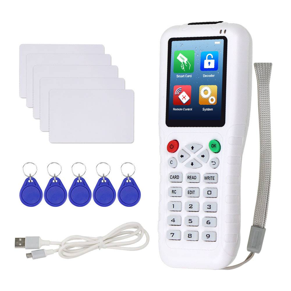 Rfid kopiator nfc kortläsare writer duplicator cloner 125 khz 13.56 rfid nyckelbricka programmerare t5577 uid omskrivbara nyckelkort usb - 10 t5577- tangent
