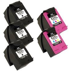 Kompatibel HP 62 XL combo pack 5 stk bläckpatron (90 ml)