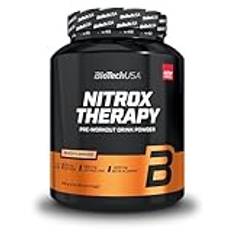 BioTechUSA Nitrox Therapy | Med vitamin B6, magnesium och koffein | 16 aktiva ingredienser | glutenfri, laktosfri, 680 g, persika