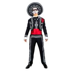 Funidelia | Maskeraddräkt Day of the Dead för herr Mexikansk döskalle & Halloween - Maskeraddräkt för vuxen och roliga tillbehör för fester, karneval och Halloween - Storlek L