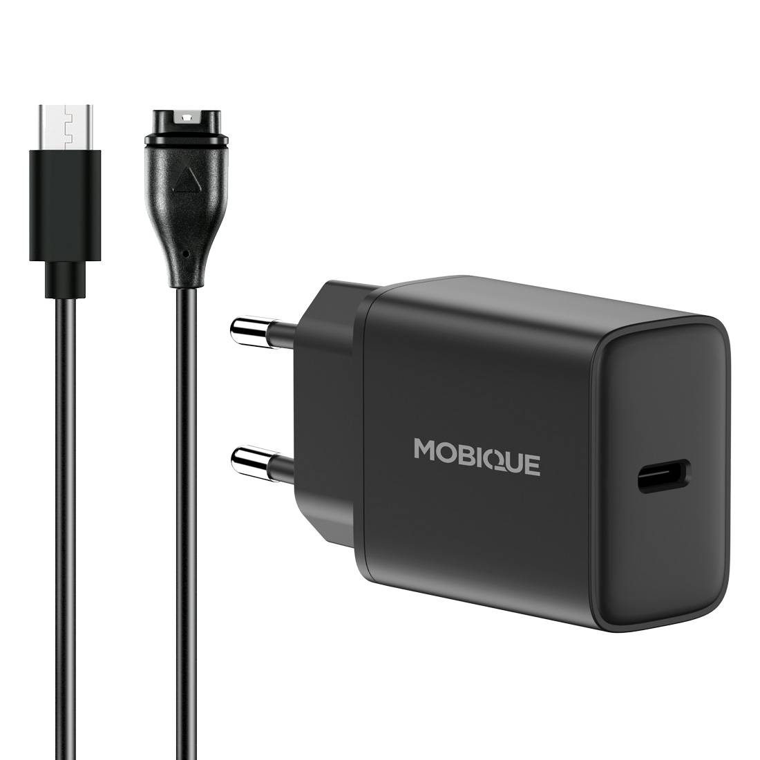 Garmin Forerunner 45 Laddare - kabel & väggladdare 20W, Svart