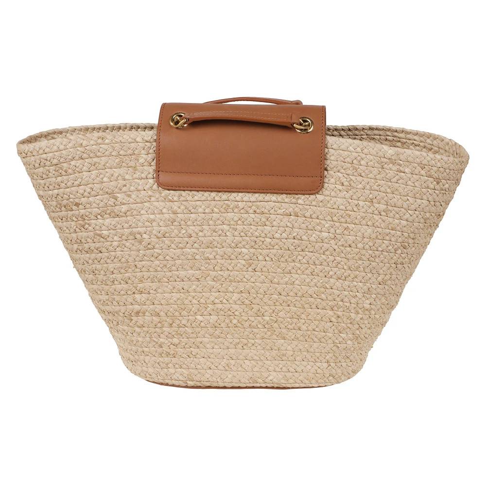 Saint Laurent Manon Raffia Tote - Tasker - Dame - Beige - ONE SIZE - Uld