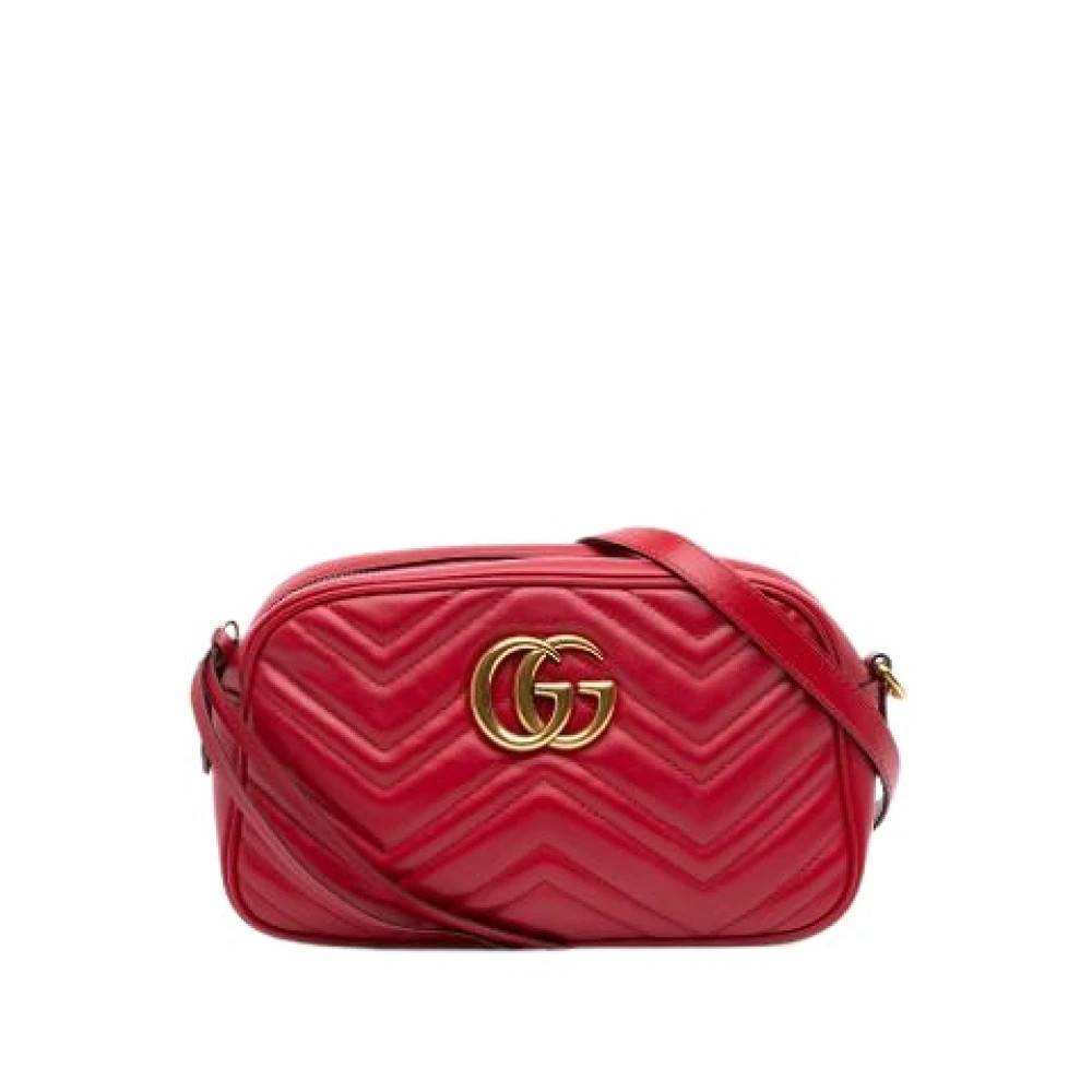 Gucci Vintage Pre-owned Vintage Quilted Crossbody Bag - Vintage - Dame - Rød - ONE SIZE - Læder
