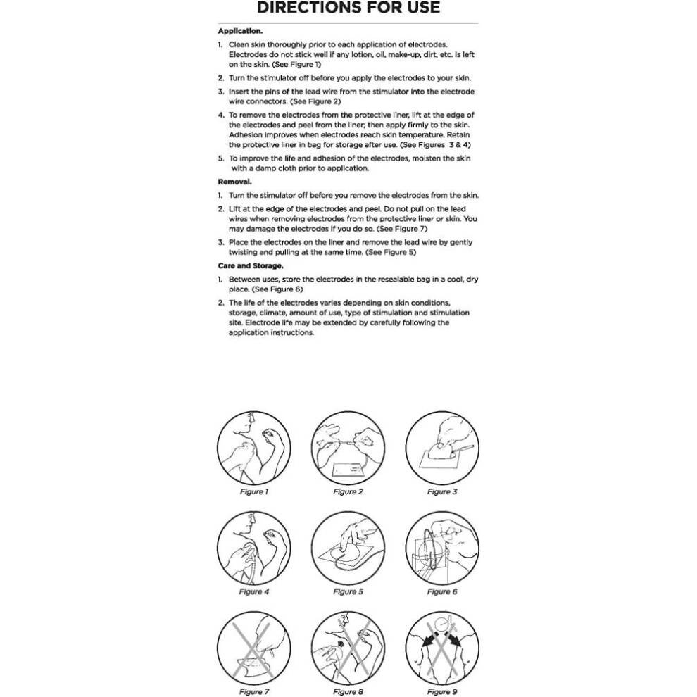 40 stk. KS Premium TENS/EMS-elektrodepuder, 5,5 x 5,5 cm, genanvendelig, selvklæbende gel