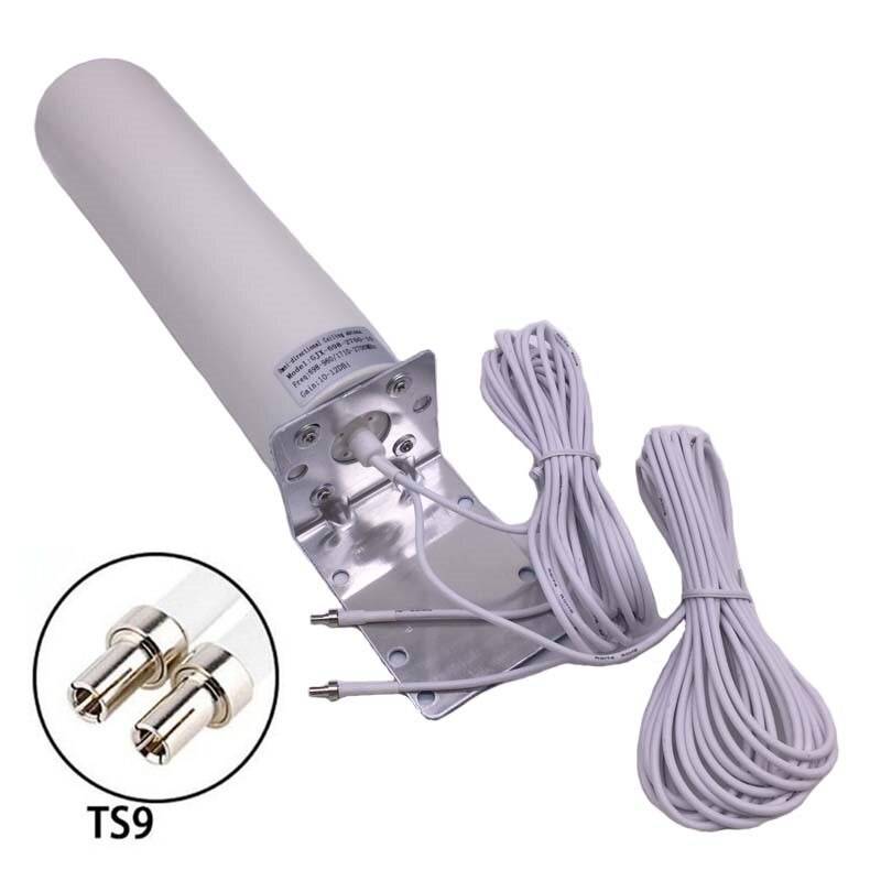 Antenn dubbel 10 meter kabel 3g 4g lte router modem antenn extern antenn dubbel sma ts9 crc 9 kontakt - 10m ts9 kontakt