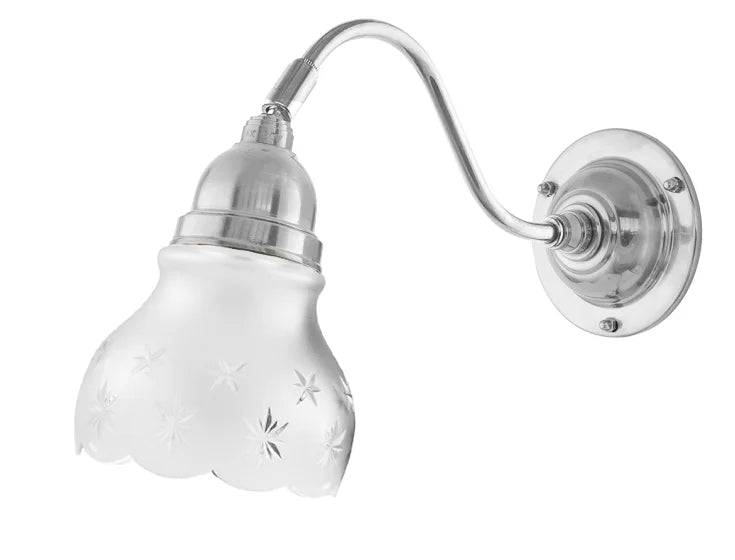 Vägglampa - Runeberg nickel, slipat mattglas