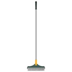 Floor Brush Two Sided Plastic Floor Brush Scrubber for Bathroom Tile Floors Garage Yellow Green gul/grön