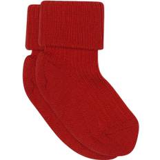 mpKids Wool rib Baby Socks Str 29/32 - Tomato Strømper hos Magasin