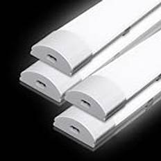 Jopassy 4 x Neon LED 150 cm 48 W LED reglette vit neutral 4 000 K LED-taklampa IP65 LED-belysning garage neon LED hög ljusstyrka för garage verkstäder källare butik kontor parkeringsplats