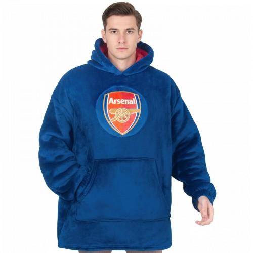Arsenal FC Unisex Vuxen Logga Överdimensionerad Filt Hoodie