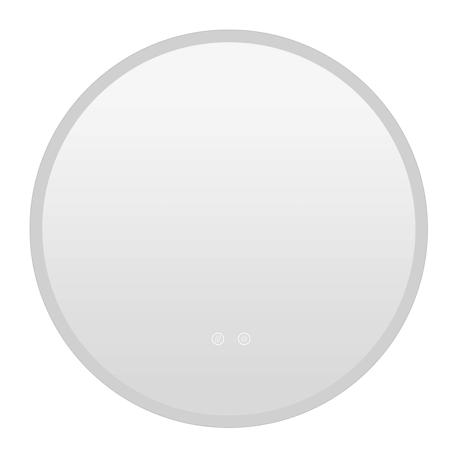 Rund LED-badrumsspegel – 70 cm, imfri, 3 ljusfärger