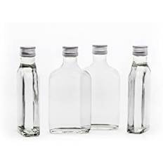 Casavetro Klart Skruv Top Tomma glasflaskor 200 ml - Återanvändbara Påfyllningsbara Twist Av Lock - lufttät Metall Lock för Kombucha Ölbryggning Gin Olja Vinäger Öl Vin Cider, Vodka Soda och Vatten (12 x 200 ml)