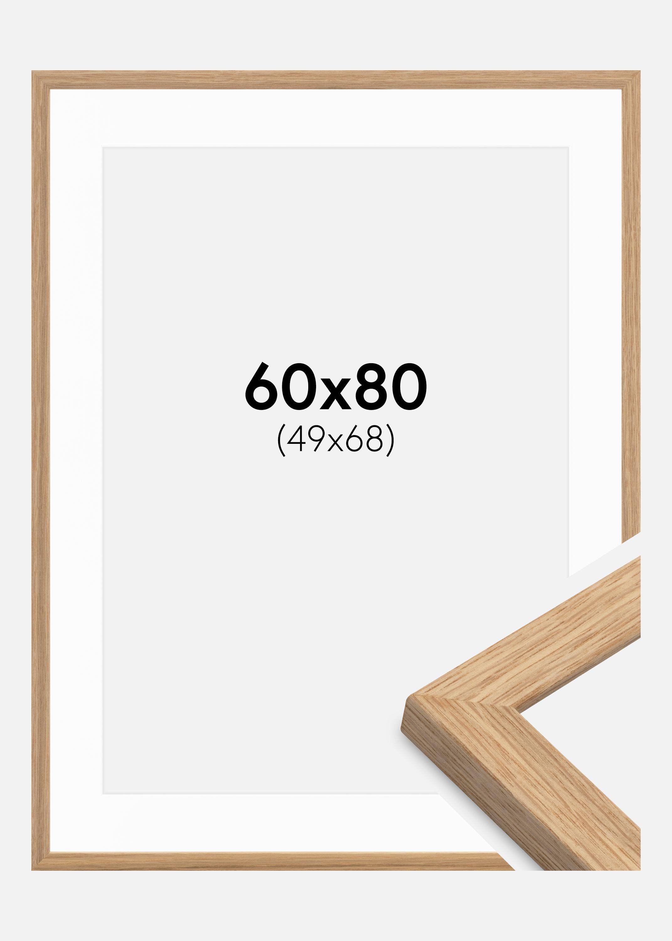 Ram Vemdalen Matt Akrylglas Ek 60x80 cm - Passepartout Vit 50x69 cm