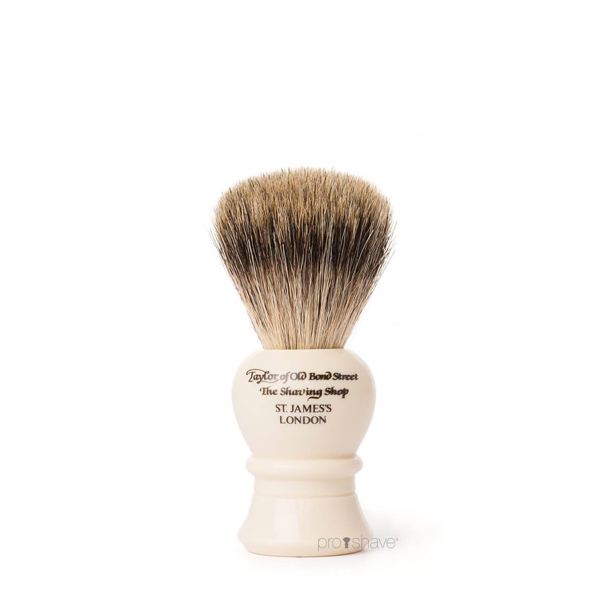 Taylor Of Old Bond Street Barberkost, Pure Badger, Traditional, M, Ivory.