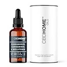 CBD HOME Oils - CBD-olja 15% + CBN 5% + Melatonin - 30 ml - Bas av kokosolja (MCT) och ekologisk hampfröolja - Omega 3-6-9 - Certifierad cannabidiol 4.500 mg - Tillverkad i EU