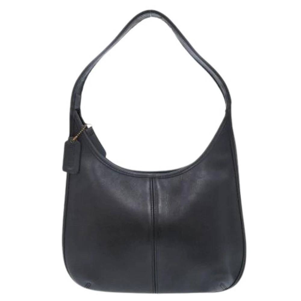 Coach Pre-owned Pre-owned Læder Skuldertaske - Vintage - Dame - Sort - ONE SIZE - Uld