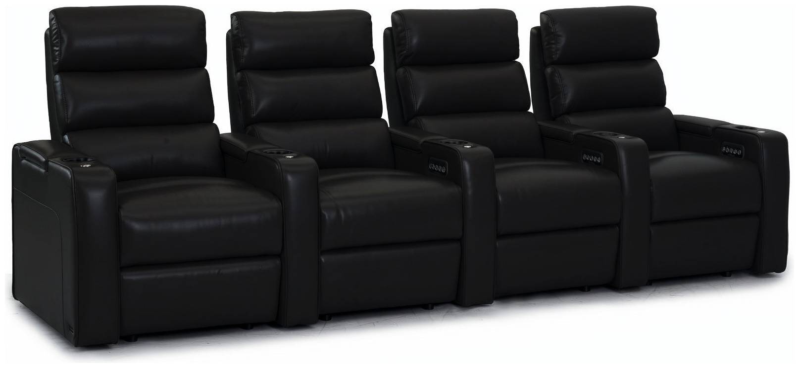 Biosoffa/Reclainerfåtölj HR Dream Luxe Svart 4-sits rak