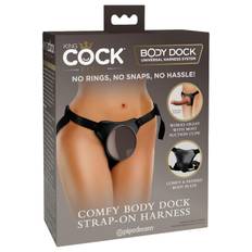 King Cock Elite Bekväm Body Dock - strap-on underkläder (brun) - Svart