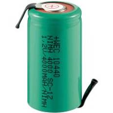 Batteri NIMH 1,2V 3000mAh Sub-C 43A urladdningsström med lödöron