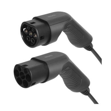 Deltaco laddkabel typ 2 - typ 2, 1 fas, 16A, 7 meter