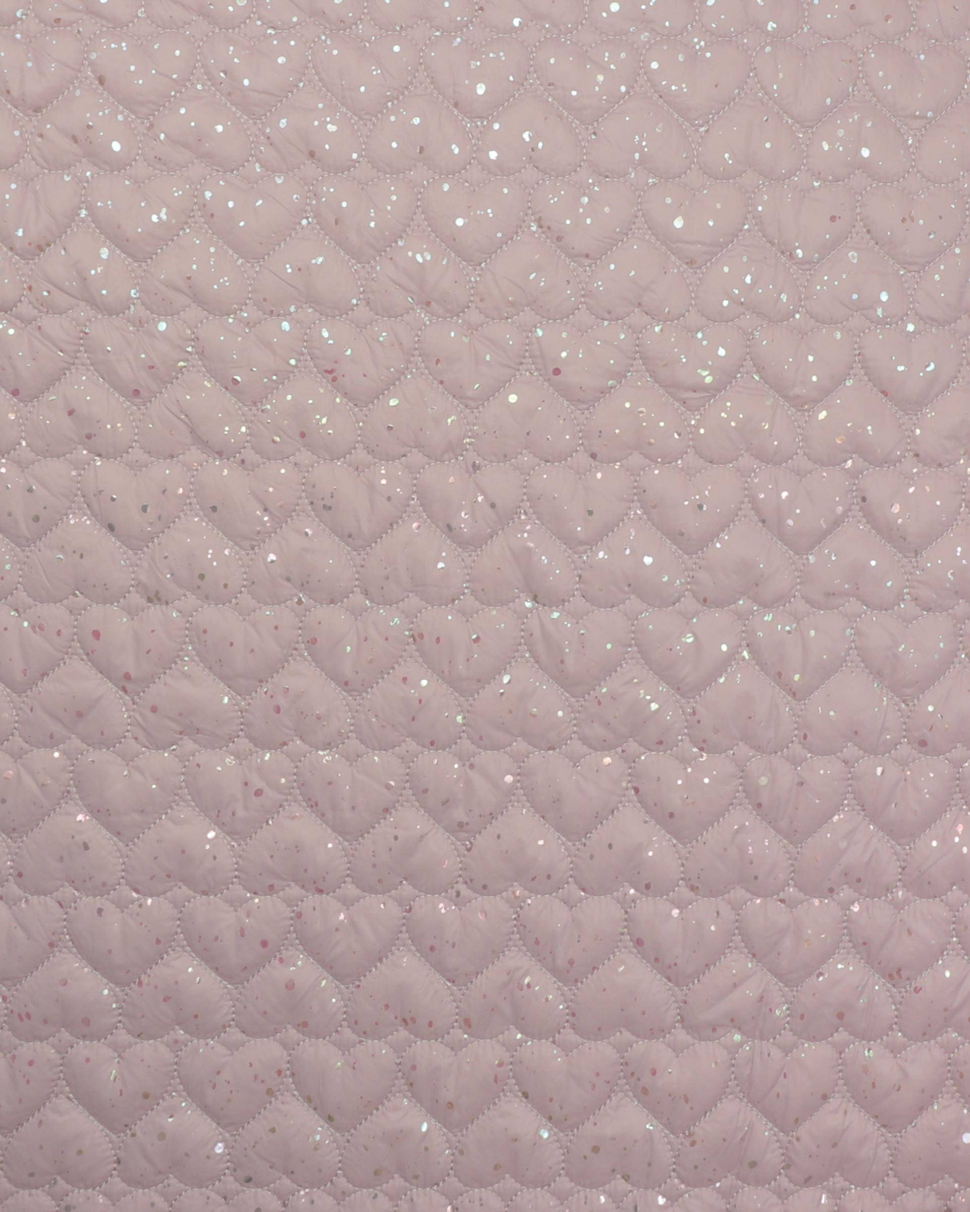 Tosidet vatteret, sart lavendel m. folietrykte pletter - 100% Polyester