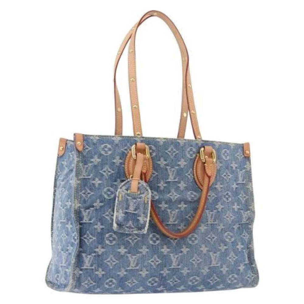 Louis Vuitton Vintage Pre-owned Vintage Monogram Denim Tote - Vintage - Dame - Blå - ONE SIZE - Denim