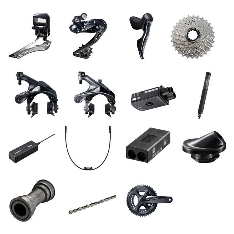 Shimano Ultegra R8050 DI2 11 speed Geargruppe 172,5 / 50-34 / 11-30 / Press Fit / Lang Slagskifter.