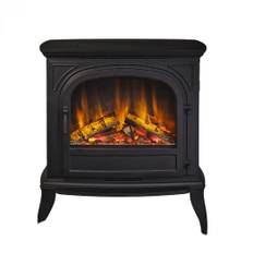 British Fires Hinton - Elektrisk eldstad i gjutjärn - Fristående elektrisk eldstad - Fjärrkontroll och 2kW värmeeffekt