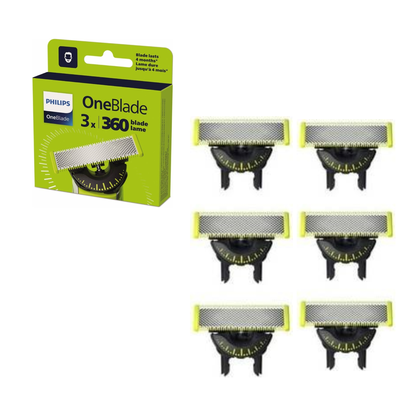 Philips - 2x OneBlade 360 QP430/50 3 pcs.