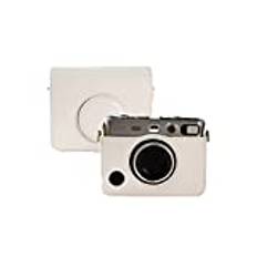 Retro kamerafodral väska vit PU-läder skyddsfodral för Fujifilm Instax Mini EVO Instant Camera, Vitt, Hölje