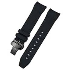 21mm 22mm krökt slutgummi klockband för tissot T120 SEASTAR T120407A T120417A Black Orange Silicone Watch Strap Wrist Armband
