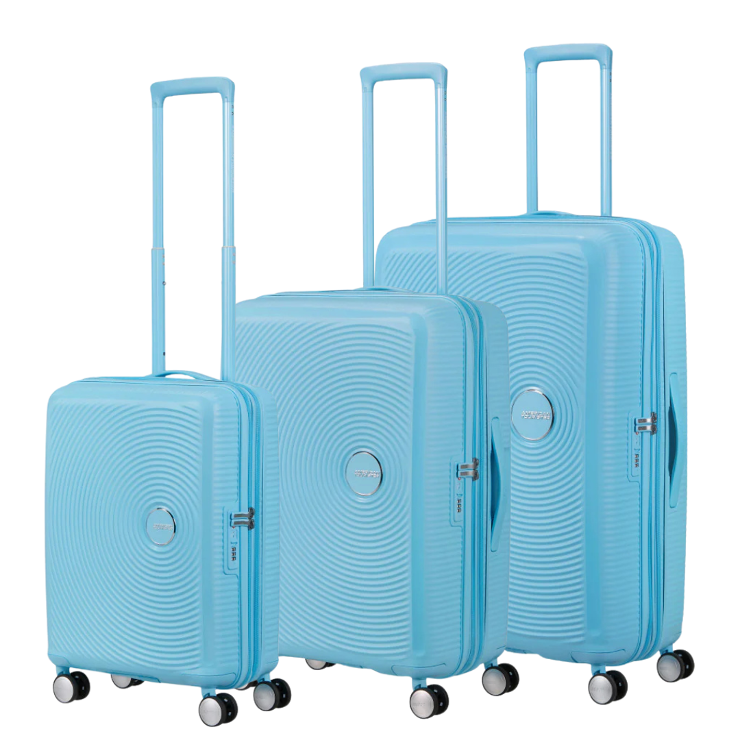 American Tourister Soundbox Resväskor 3-Pack, Blueberry Fizz