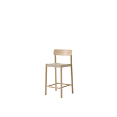 &Tradition Betty TK12 barstol lackerad ek/naturlig linnekontingett - Lackad ek, Naturlig linnekontingett