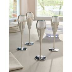 Next Set of 4 Silver Sloane Champagne Flutes