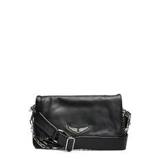 Rocky Grained Leather Studs Designers Small Shoulder Bags-crossbody Bags Black Zadig & Voltaire