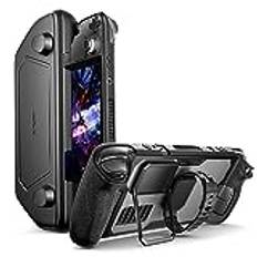 JSAUX ModCase kompatibel med Valve Steam Deck/OLED, PC0104 modulärt ångdäcksfodral med avtagbart frontskal. Tillbehör inkluderar skyddsfodral, ansiktsskydd, metallfäste och rem - grundset.
