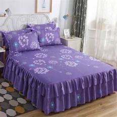 3pcs Bed Skirt Set, Printed Universal Four Seasons Anti-Slip Bedspread Bedding Set, Bedroom/ Guest Room Bedding (1 Bed Skirt + 2 Pillowcases, Without - S5 - 99cm*190cm,120cm*200cm,138cm*190cm,150cm*200cm,180cm*200cm,198cm*203cm,200cm*220cm