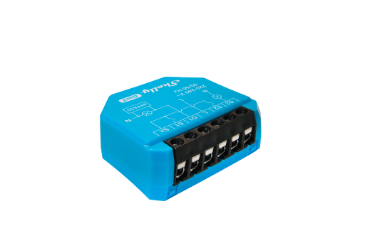 Shelly 2L Gen3 WiFi dubbelrelä utan neutralledare