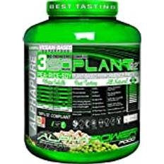 Naturligt & 100% veganskt proteinpulver, 2kg Hallon - yoghurt I brunt ris, soja, ärtor med stevia, lågkolhydrat, inga tillsatser, sötningsmedel, aspartam, laktos, gluten