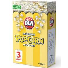 OLW Micro-Pop Smörsmak - 3x80 gram Popcorn