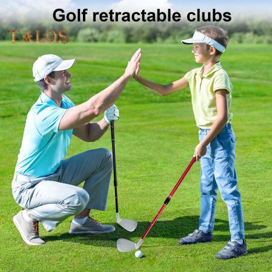 Justerbar Golfklubba Teleskopisk Skärstång Aluminiumlegeringsskaft Vänster Höger Hand Golfklubba med Tydlig Skala Golfutrustning blå
