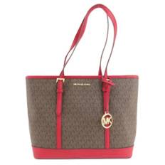 Michael Kors Pre-owned, Pre-owned, Dame, Brun, ONE SIZE, Tyl, Pre-owned Plast totes